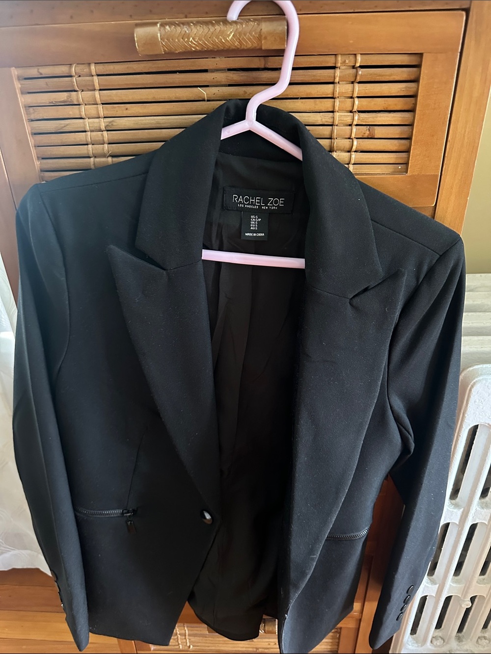 Rachel Zoe Black Single-Button Blazer